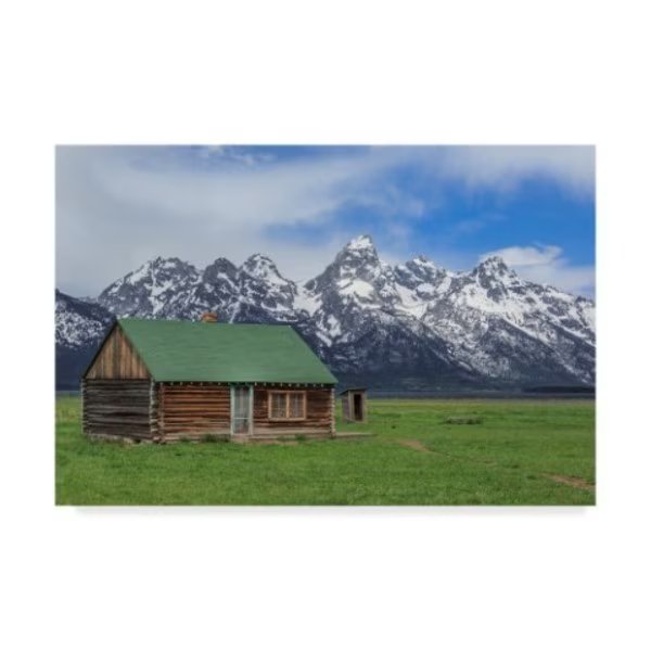 Galloimages Online 'Mormon Row Log Cabin' Canvas Art, 16x24, Trademark Fine Art, Mfr#: ALI35094-C1624GG